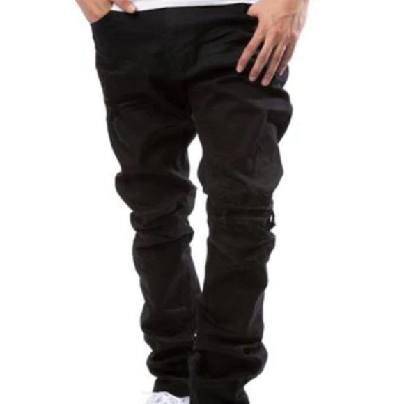 Fork Grayson black retro distressed jeans size 42 - Picture 1 of 14